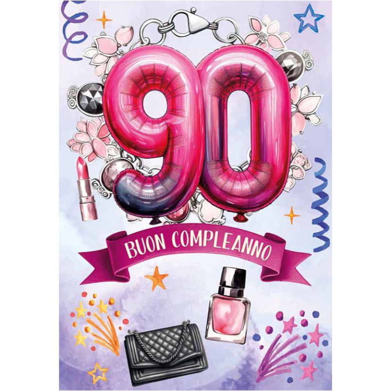 BIGLIETTI ANNI N.90 6PZ  FEMMINILE