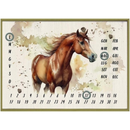 CALENDARIO PERPETUO 22X16CM CAVALLO
