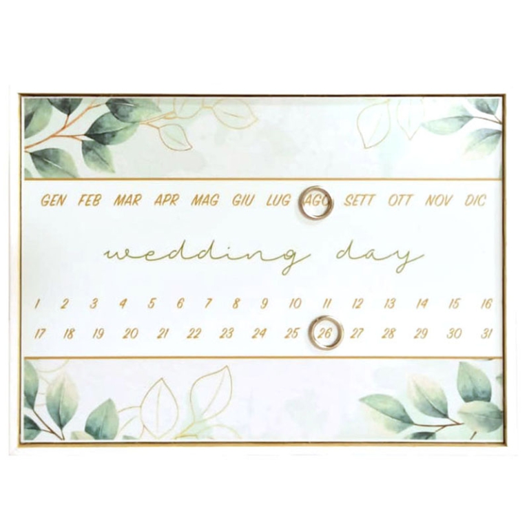 CALENDARIO PERPETUO 16X11CM MAGNETI WEDDING DAY
