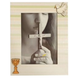 CORNICE 13X18CM STAMPA E APPLICAZIONE COMUNIONE/CRESIMA
