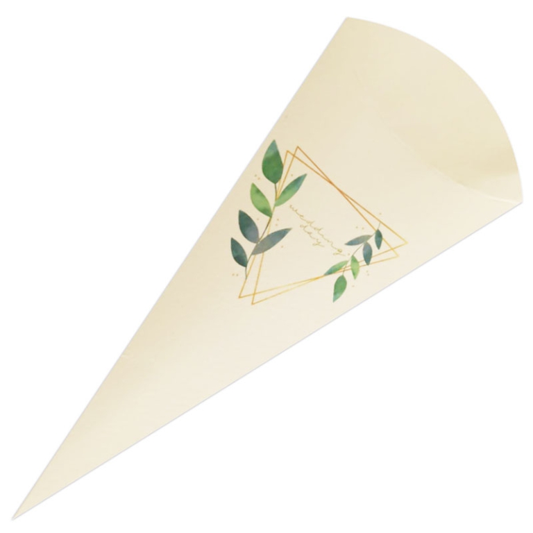 CONI CONFETTI 10PZ STAMPA WEDDING DAY