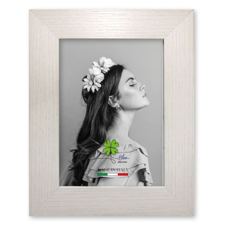 CORNICE 10X15CM IN LEGNO BIANCA