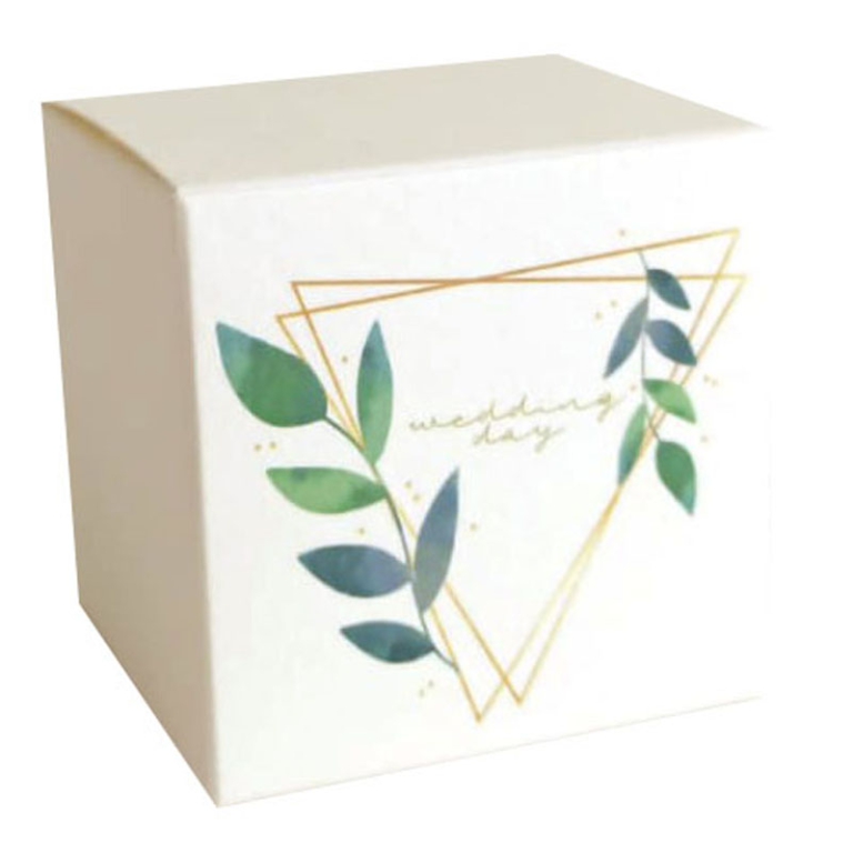 SCATOLA 6X6CM CARTA STAMPATA 10PZ WEDDING DAY