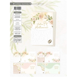 BIGLIETTI AUGURI 12PZ    CARTA KOZO MATRIMONIO