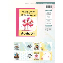 BIGLIETTI AUGURI 12PZ    COMPLEANNO