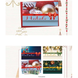 PORTASOLDI XMAS 12PZ     GLITTER SOGGETTI ASSORTITI