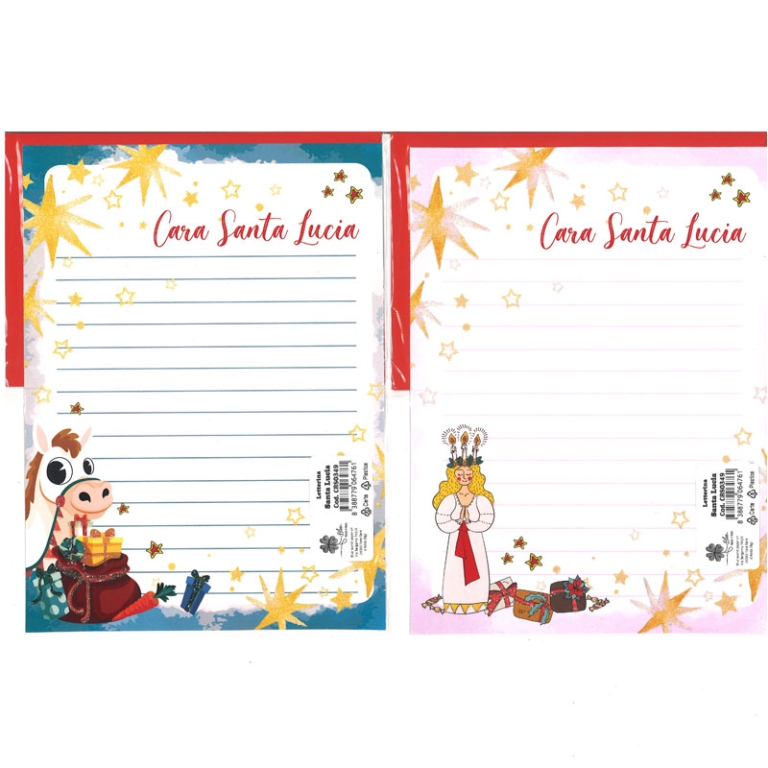 LETTERINA SANTA LUCIA 12PZ 12X18CM CON BUSTA 2