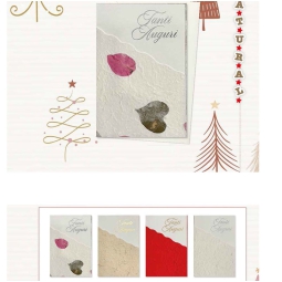 BIGLIETTI AUGURI 12PZ    CARTA KOZO SOGGETTI ASSORTITI