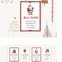 BIGLIETTI AUGURI 12PZ    XMAS SOGGETTI ASSORTITI