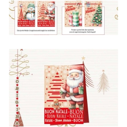 BIGLIETTI AUGURI 12PZ    XMAS SOGGETTI ASSORTITI