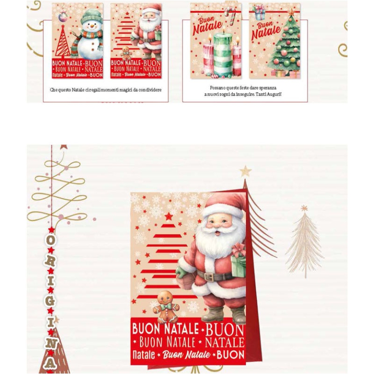 BIGLIETTI AUGURI 12PZ    XMAS SOGGETTI ASSORTITI