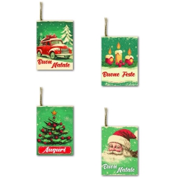 CHIUDIPACCO NATALE 25 BLISTER DA 4PZ 7X5CM RILIEVO