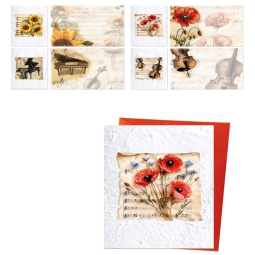 BIGLIETTI AUGURI 12PZ    GENERICI SOGGETTI ASSORTITI