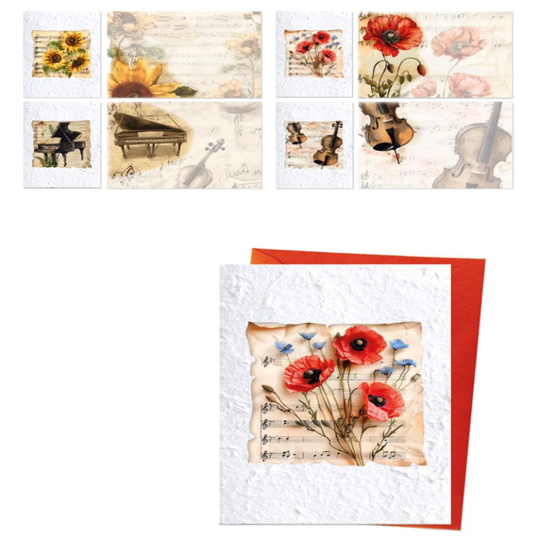 BIGLIETTI AUGURI 12PZ    GENERICI SOGGETTI ASSORTITI