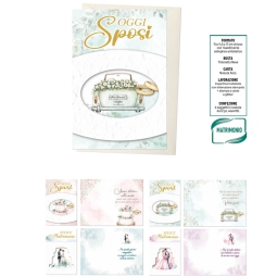 BIGLIETTI AUGURI 12PZ    MATRIMONIO SOGGETTI ASSORTITI