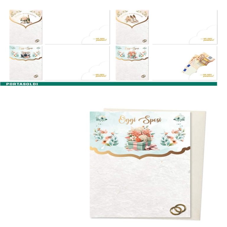 BIGLIETTI AUGURI 12PZ    MATRIMONIO SOGGETTI ASSORTITI