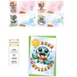 BIGLIETTI AUGURI 12PZ    BIMBI