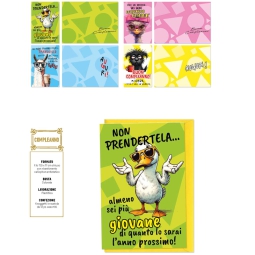 BIGLIETTI AUGURI 12PZ    COMPLEANNO