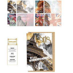 BIGLIETTI AUGURI 12PZ    COMPLEANNO