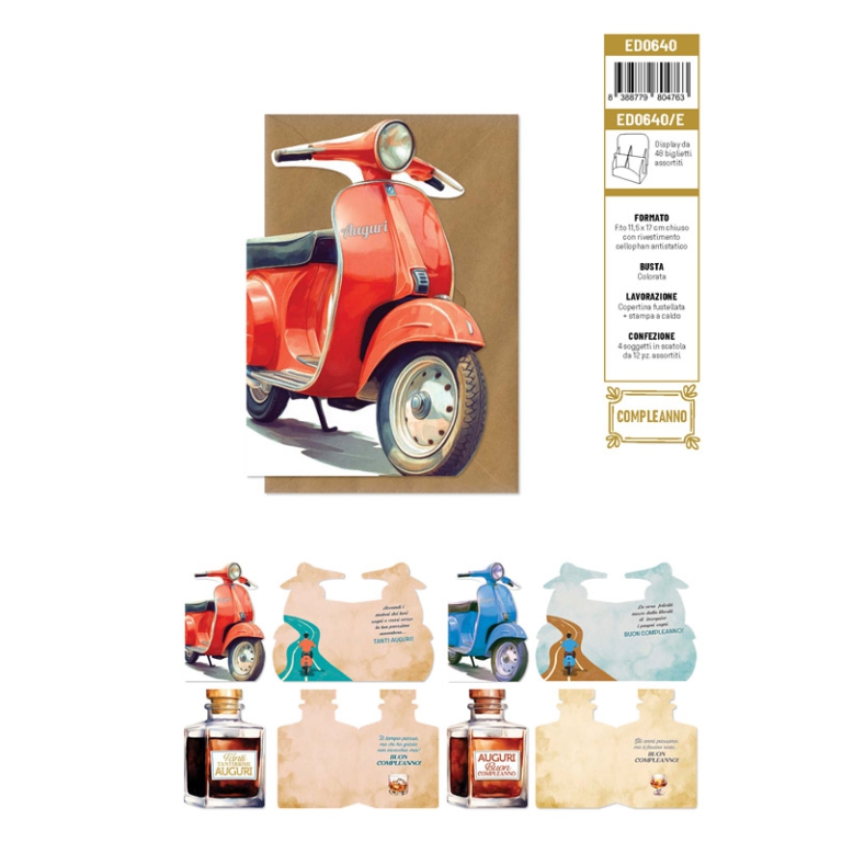 BIGLIETTI AUGURI 12PZ    COMPLEANNO