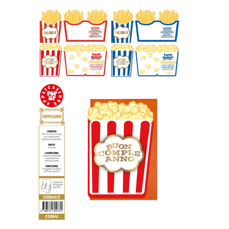 BIGLIETTI AUGURI 12PZ    COMPLEANNO