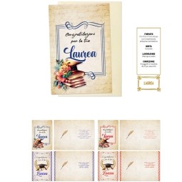 BIGLIETTI AUGURI 12PZ    LAUREA