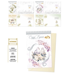 BIGLIETTI AUGURI 12PZ    MATRIMONIO SOGGETTI ASSORTITI
