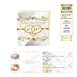 BIGLIETTI AUGURI 12PZ    ANNIVERSARIO