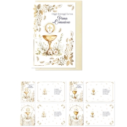 BIGLIETTI AUGURI 12PZ    COMUNIONE