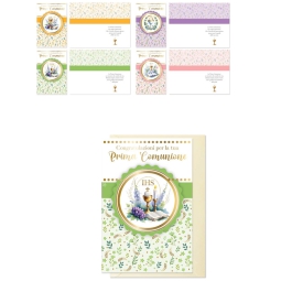 BIGLIETTI AUGURI 12PZ    COMUNIONE