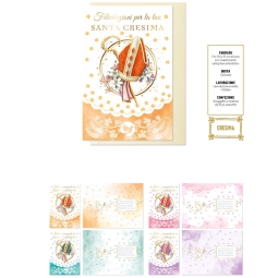 BIGLIETTI AUGURI 12PZ    CRESIMA