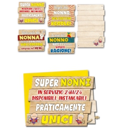 BIGLIETTI APPOGGIAUGURI  12PZ I NONNI