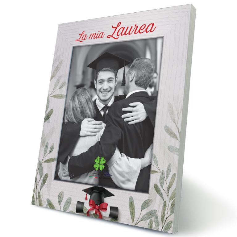 CORNICE 13X18CM LEGNO    STAMPA LA MIA LAUREA