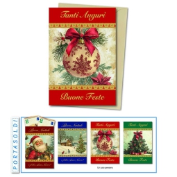BIGLIETTI NATALE 12X18CM 12PZ PORTASOLDI