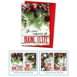 BIGLIETTI NATALE 12X18CM 12PZ SAGOMATO
