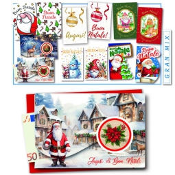 BIGLIETTI NATALE 12X18CM 24PZ ASSORTITI