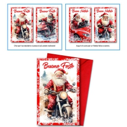 BIGLIETTI NATALE 9X14CM 48PZ STAMPA A CALDO