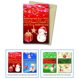 BIGLIETTI NATALE 9X14CM 48PZ STAMPA A CALDO