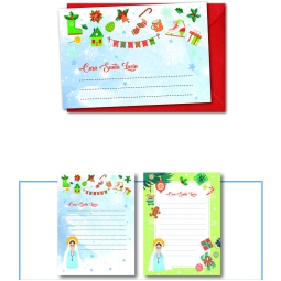 LETTERINA SANTA LUCIA 12X18CM 12PZ CON BUSTA