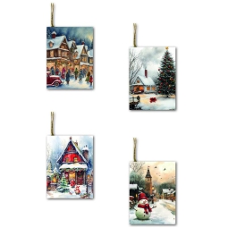 CHIUDIPACCO NATALE 25 BLISTER DA 4PZ 7X5CM