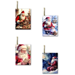 CHIUDIPACCO NATALE 25 BLISTER DA 4PZ 7X5CM GLITTER