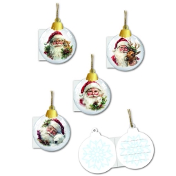 CHIUDIPACCO NATALE 25 BLISTER DA 4PZ 7X5CM SFERA