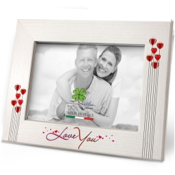 CORNICE 13X18CM STAMPA CUORI LOVE YOU