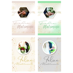 BIGLIETTI AUGURI 12PZ MATRIMONIO