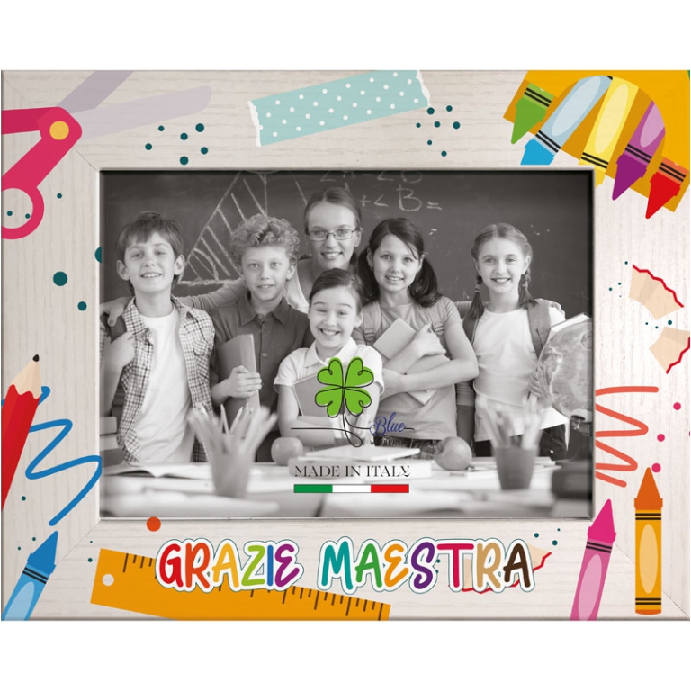 CORNICE 13X18CM LEGNO    GRAZIE MAESTRA