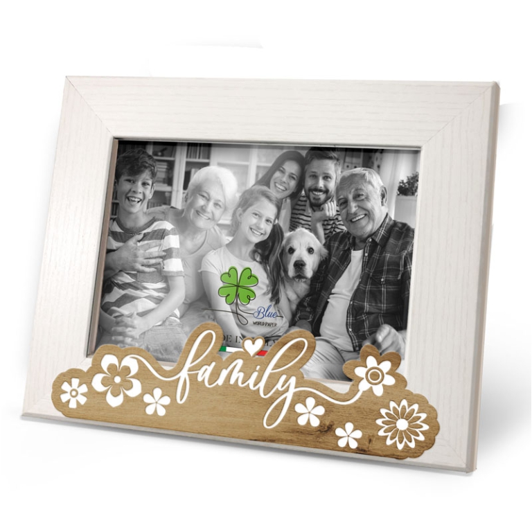 CORNICE 13X18CM LEGNO    FAMIGLIA