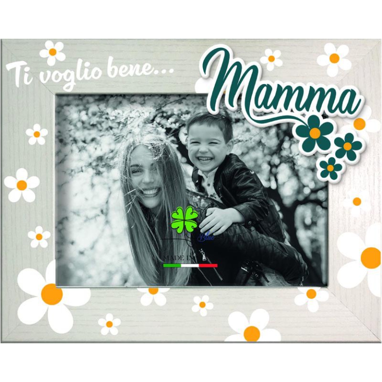 CORNICE 13X18CM IN LEGNO STAMPA E APPLICAZIONE MAMMA