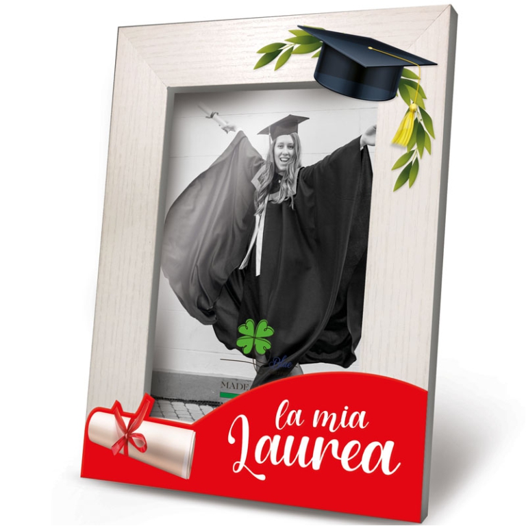 CORNICE 13X18CM LEGNO    LAUREA