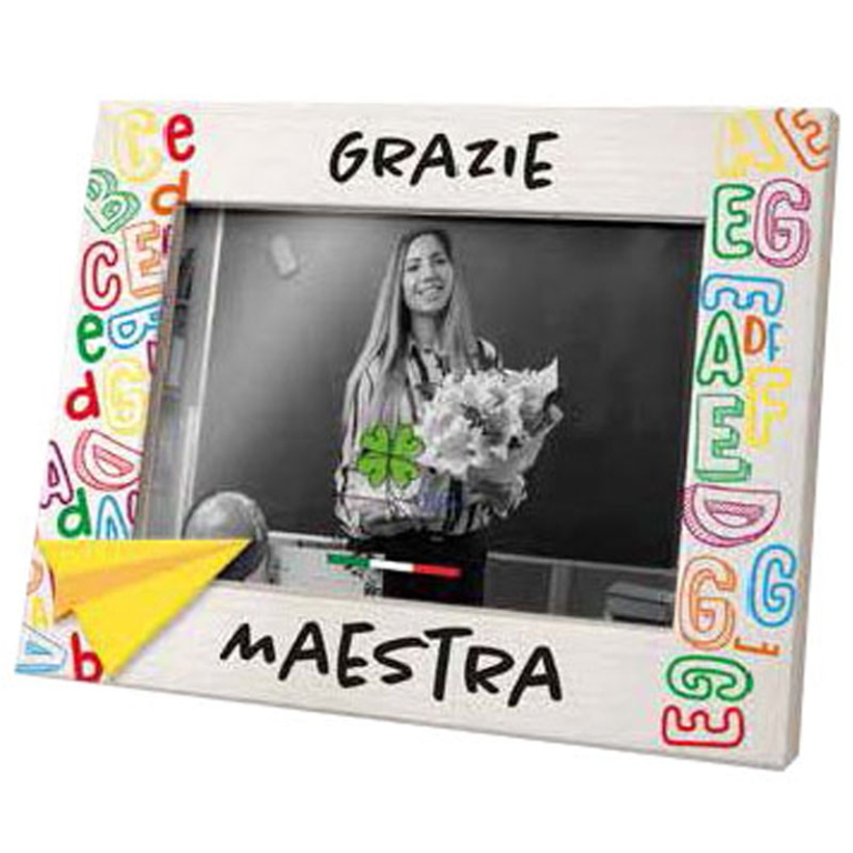 CORNICE 13X18CM LEGNO    GRAZIE MAESTRA