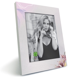 CORNICE 13X18CM LEGNO    STAMPA FLOREALE